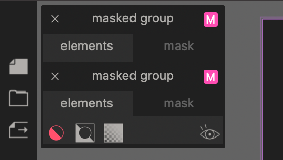 masked groups panel